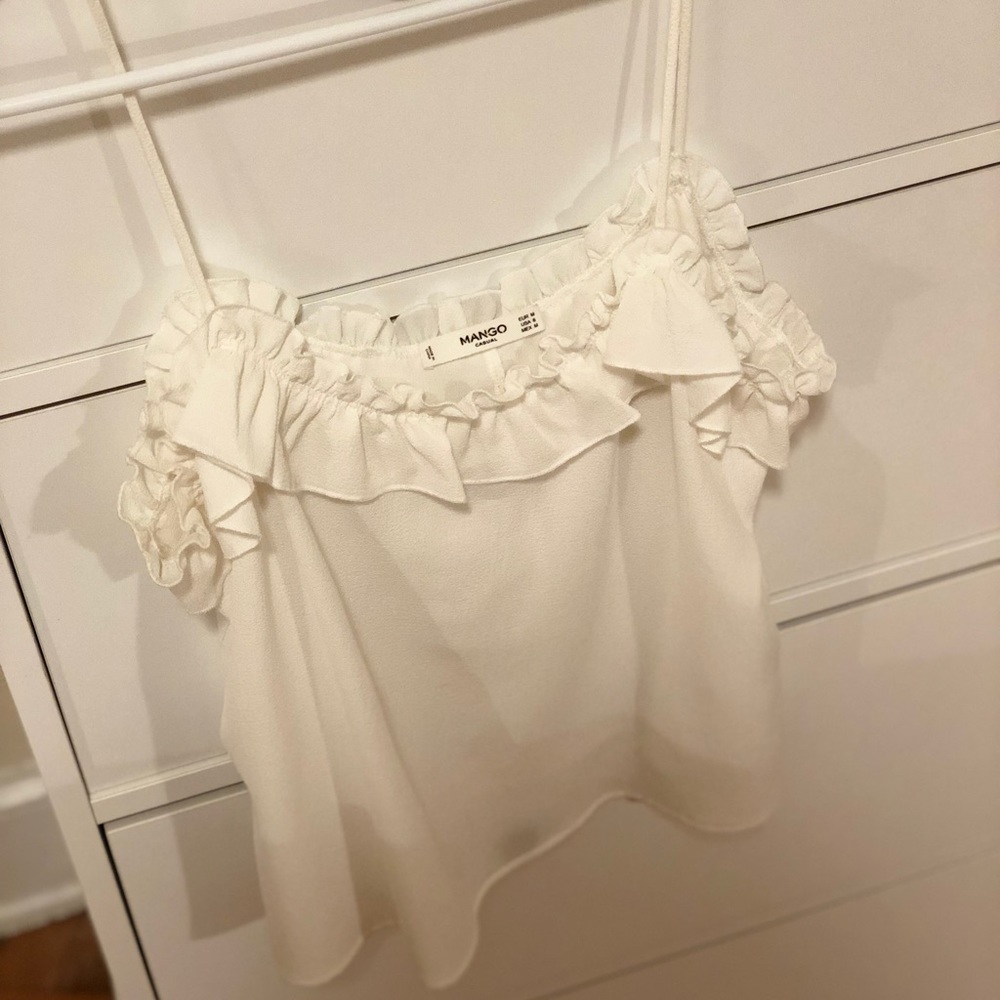 Mango ruffle tank